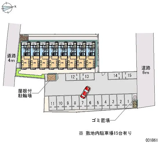 ★手数料０円★福島市笹谷　月極駐車場（LP）